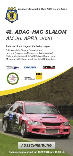 Onlinenennung für den Automobilslalom ist geöffnet!